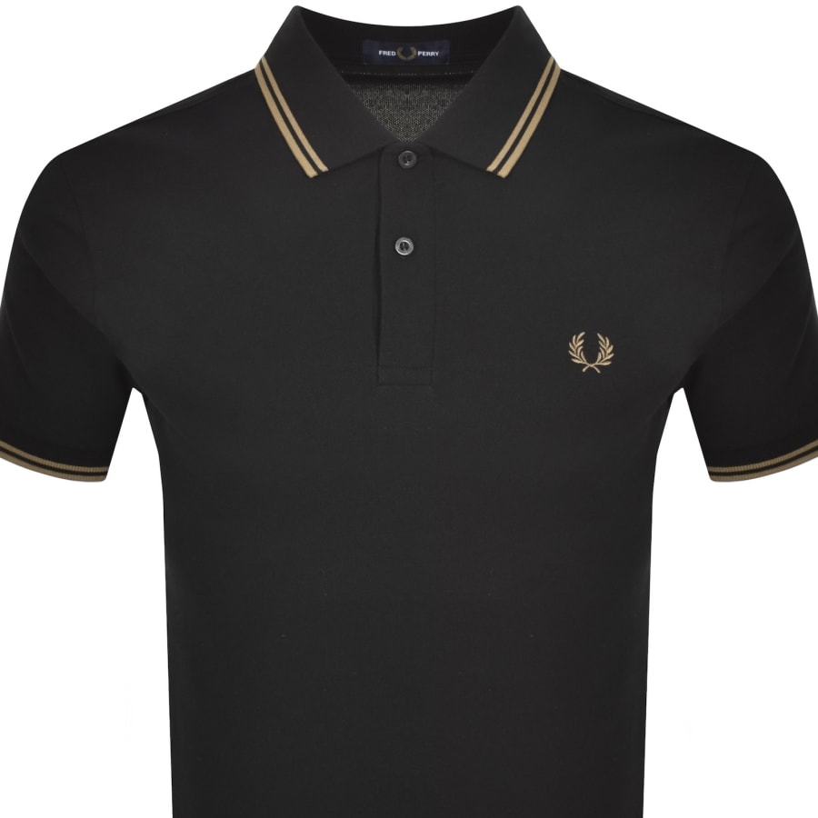 Image number 2 for Fred Perry Twin Tipped Polo T Shirt Black