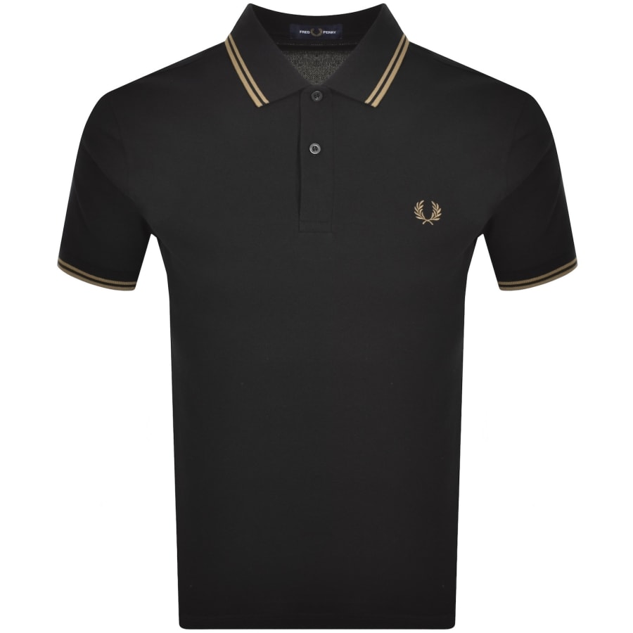 Image number 1 for Fred Perry Twin Tipped Polo T Shirt Black