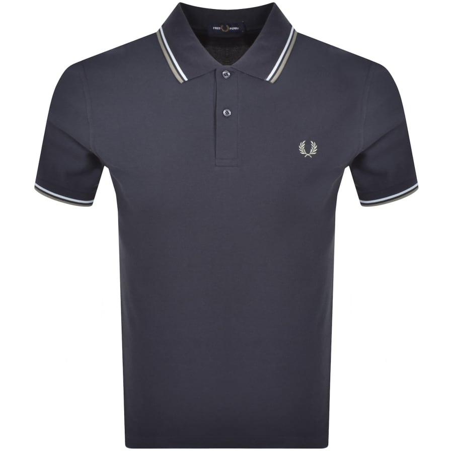 Image number 1 for Fred Perry Twin Tipped Polo T Shirt Navy