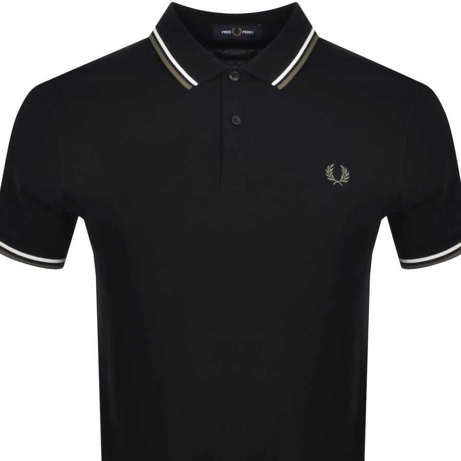 Image number 2 for Fred Perry Twin Tipped Polo T Shirt Black