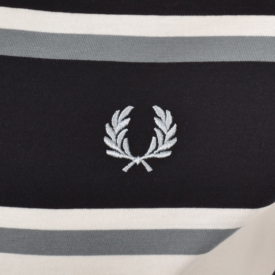 Image number 3 for Fred Perry Bold Stripe T Shirt Navy