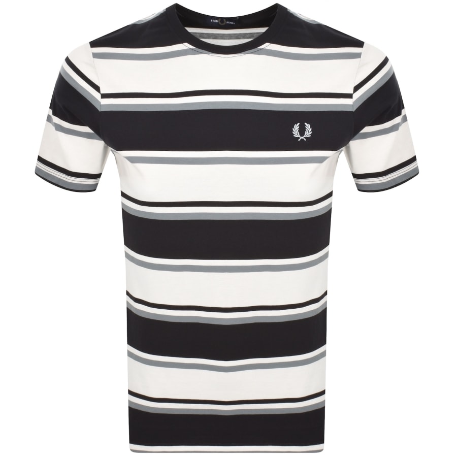 Image number 1 for Fred Perry Bold Stripe T Shirt Navy