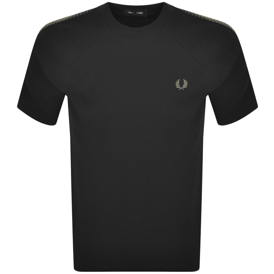 Image number 2 for Fred Perry Tennis Grip Taped T Shirt Black