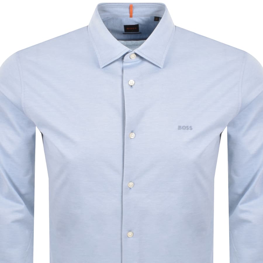 Image number 2 for BOSS Mysoft 2 Long Sleeve Shirt Blue