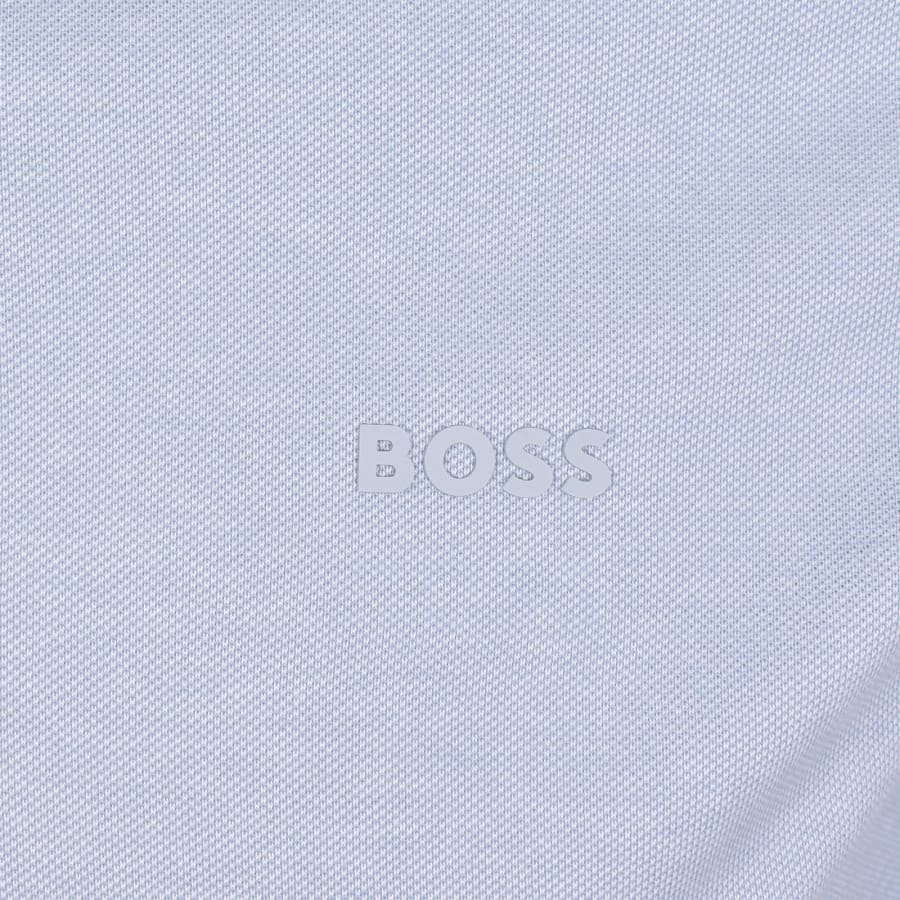 Image number 3 for BOSS Oxford Long Sleeved Polo T Shirt Blue