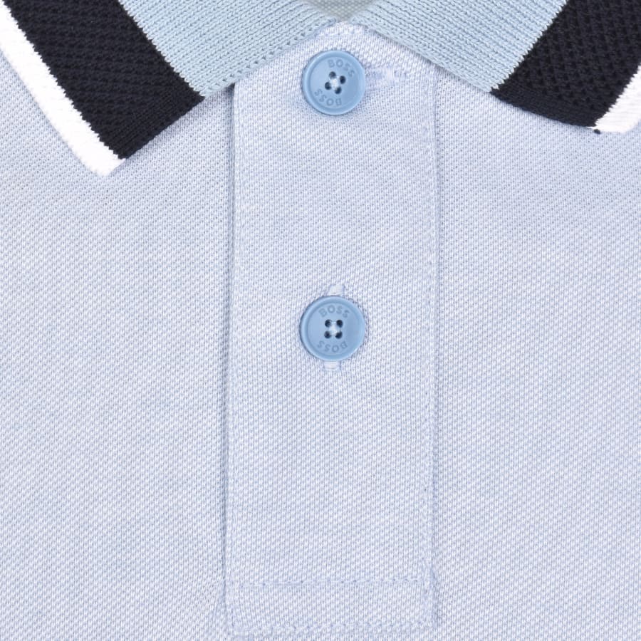 Image number 4 for BOSS Oxford Long Sleeved Polo T Shirt Blue