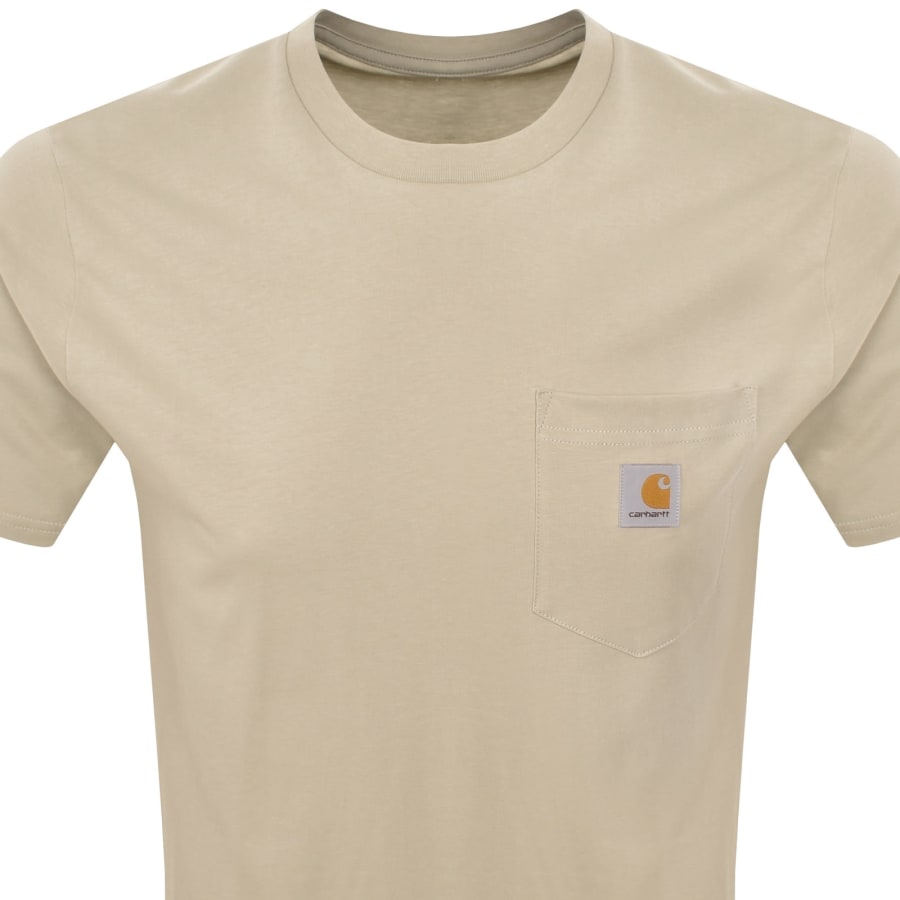 Image number 2 for Carhartt WIP Short Sleeved Pocket T Shirt Beige