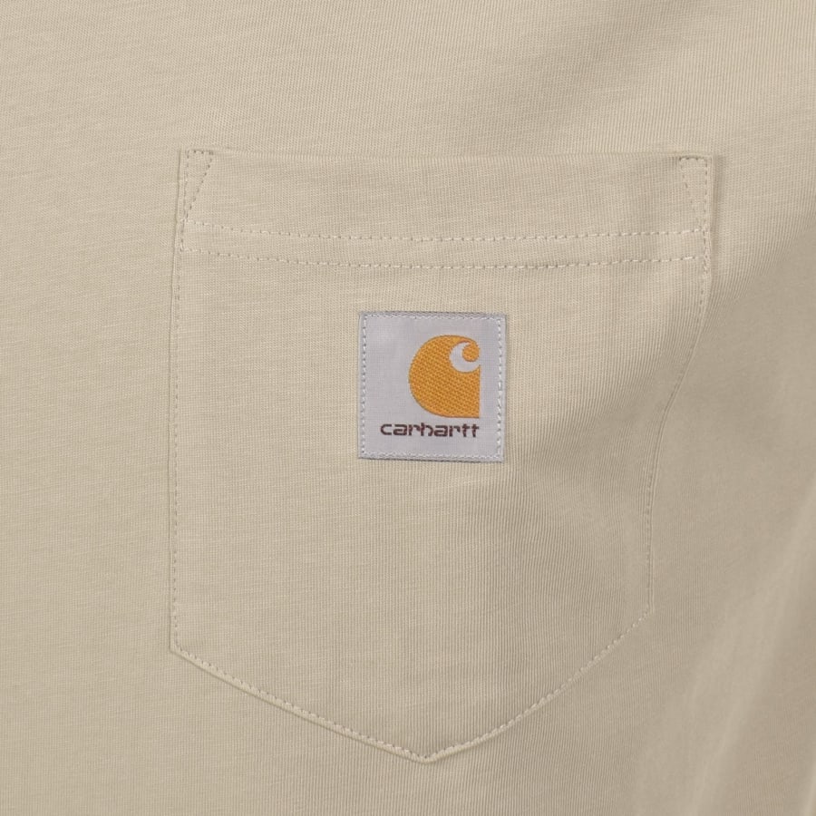 Image number 3 for Carhartt WIP Short Sleeved Pocket T Shirt Beige
