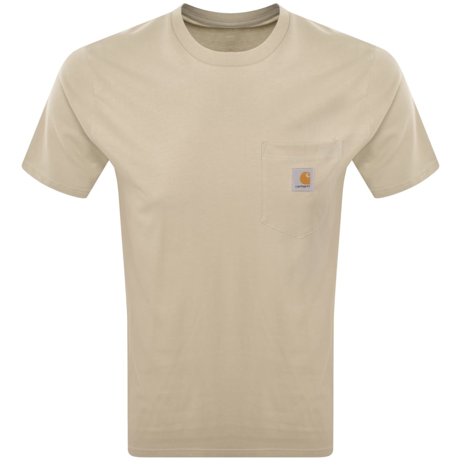 Image number 1 for Carhartt WIP Short Sleeved Pocket T Shirt Beige