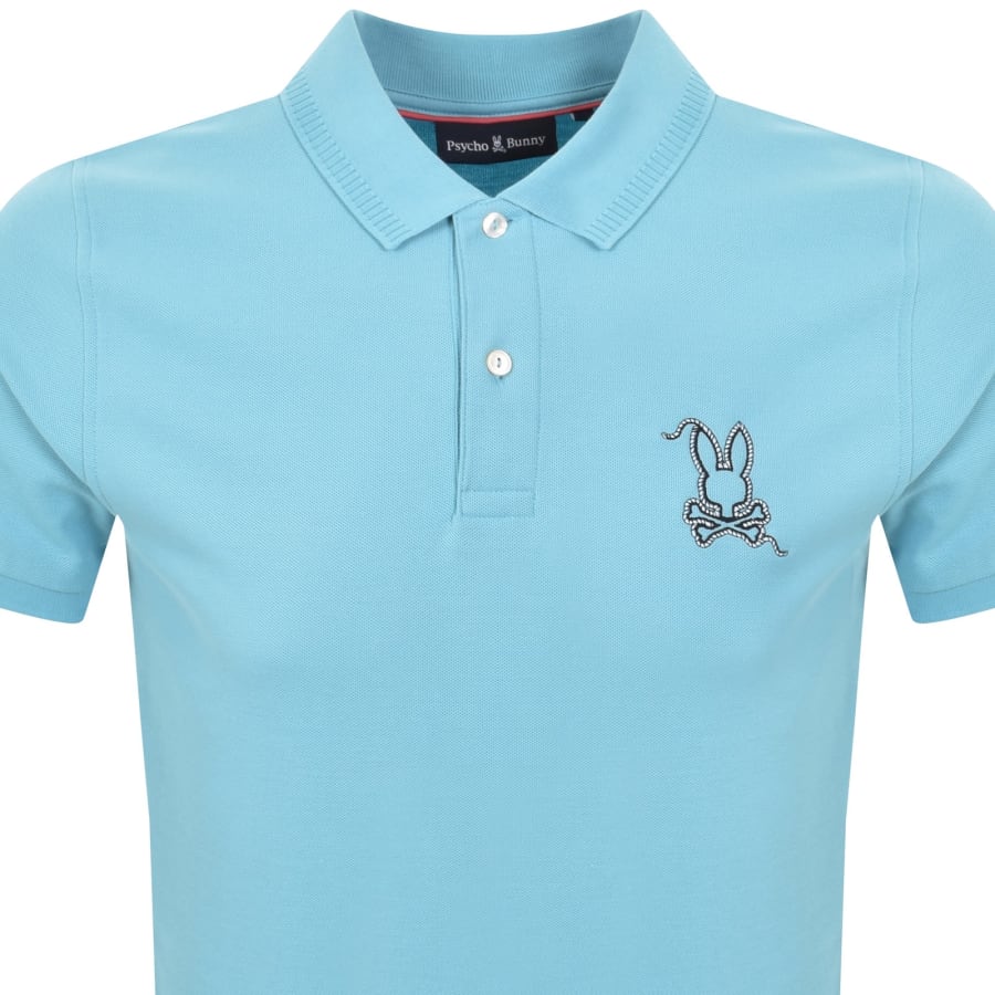 Image number 2 for Psycho Bunny Cyrus Pique Polo T Shirt Blue