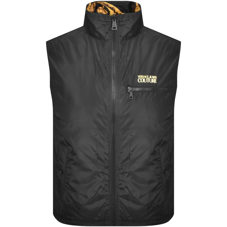 Image number 3 for Versace Jeans Couture Reversible Gilet Black