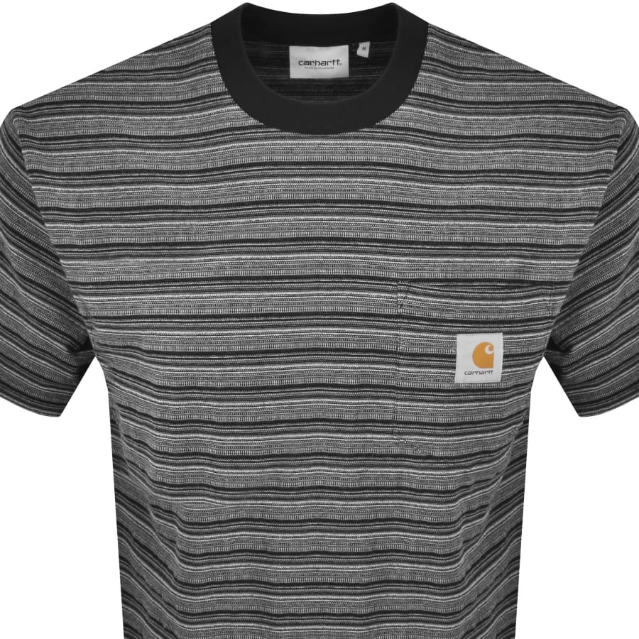 Image number 2 for Carhartt WIP Gellar Stripe Pocket T Shirt Black