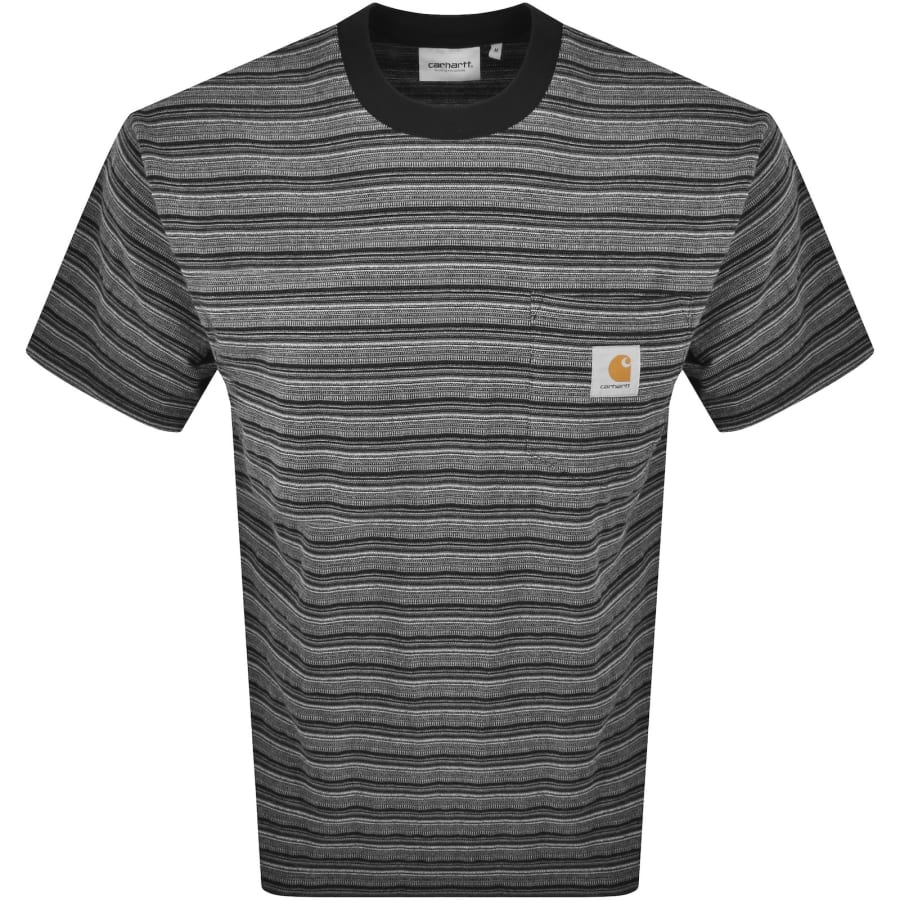 Image number 1 for Carhartt WIP Gellar Stripe Pocket T Shirt Black