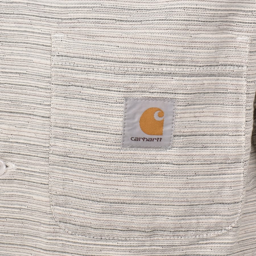 Image number 3 for Carhartt WIP Gellar Striped Shirt Rinsed Beige
