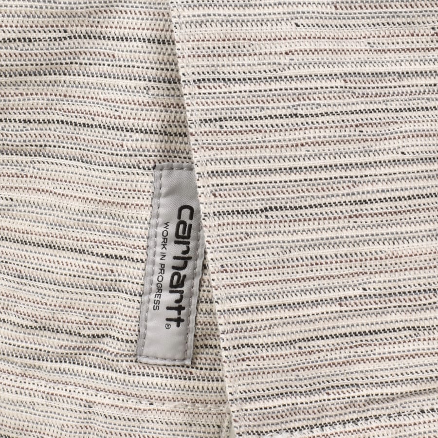 Image number 4 for Carhartt WIP Gellar Striped Shirt Rinsed Beige