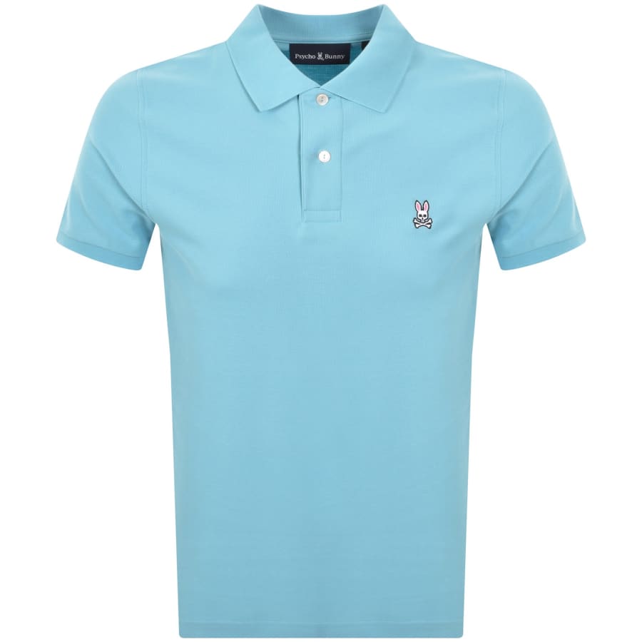 Image number 1 for Psycho Bunny Classic Polo T Shirt Blue