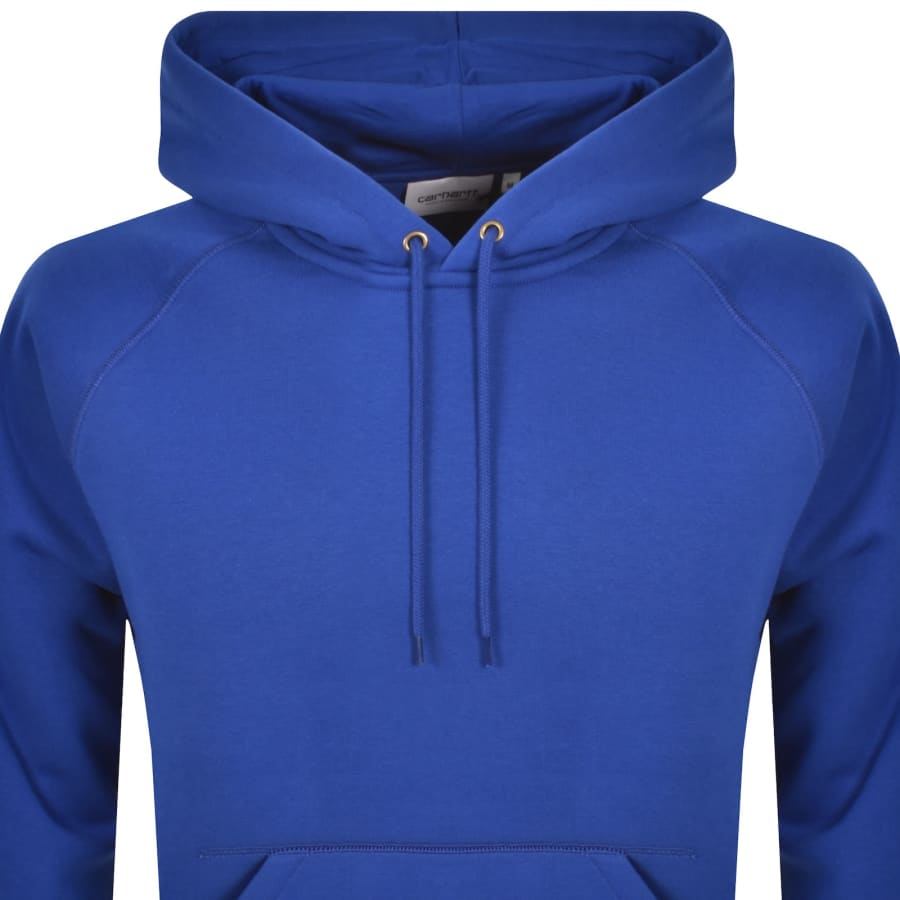 Image number 2 for Carhartt WIP Chase Hoodie Wolfsbane Blue
