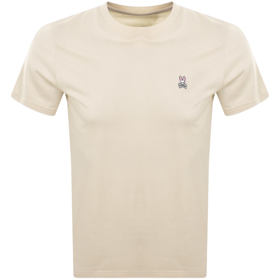 Image number 1 for Psycho Bunny Classic Crew Neck T Shirt Cream