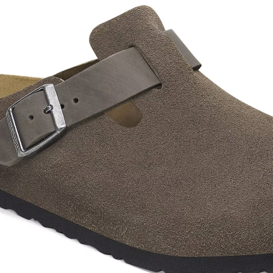Image number 3 for Birkenstock Boston BS Mules Concrete