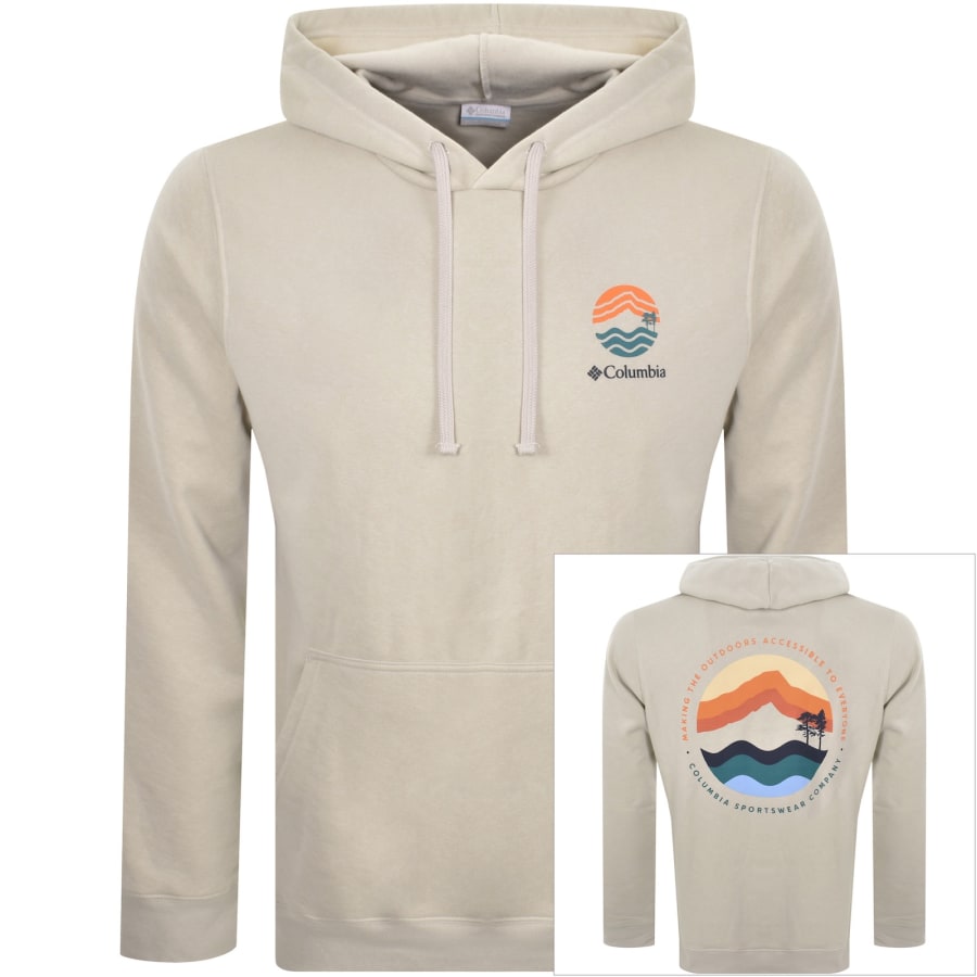 Image number 1 for Columbia Trek Graphic Hoodie Beige