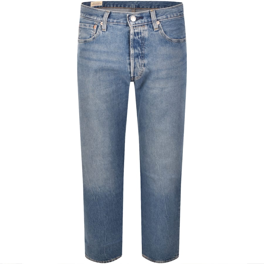 Image number 2 for Levis 501 Original Fit Mid Wash Jeans Blue