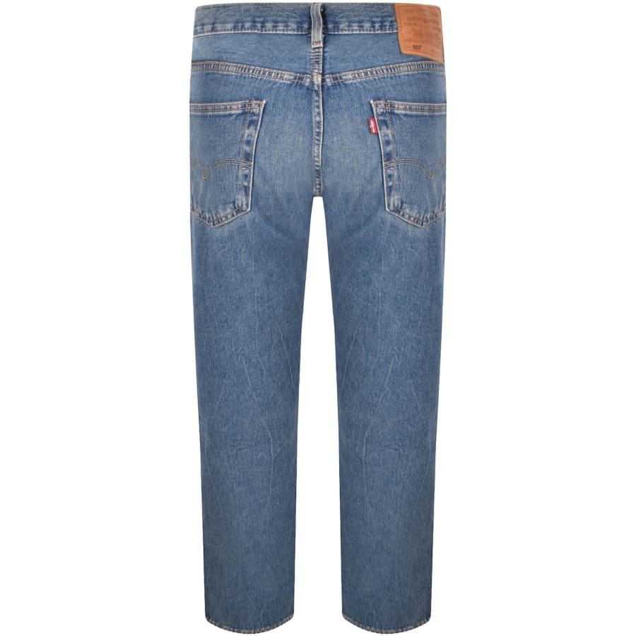Image number 3 for Levis 501 Original Fit Mid Wash Jeans Blue