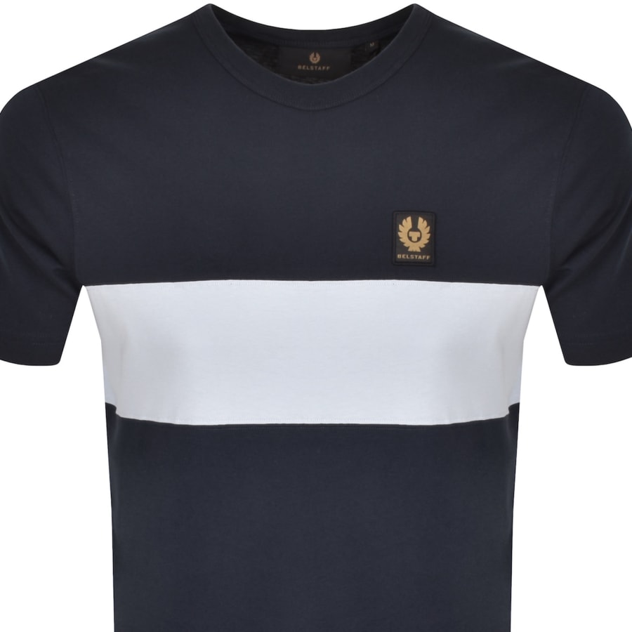 Image number 2 for Belstaff Colour Block T Shirt Blue