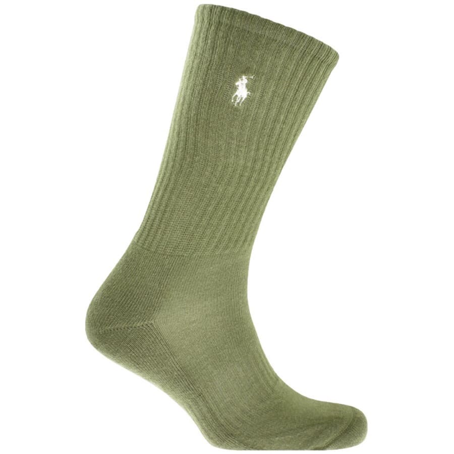 Image number 2 for Ralph Lauren 3 Pack Socks Green