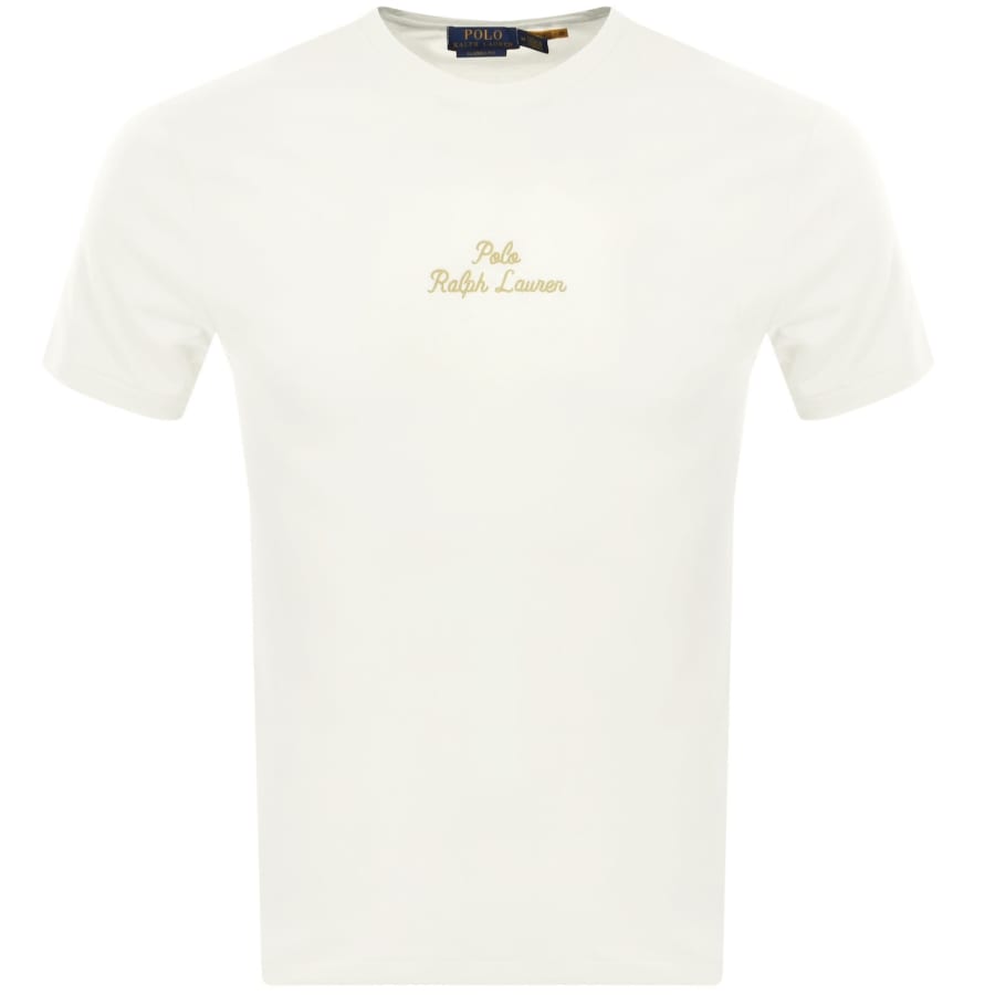 Image number 1 for Ralph Lauren Classic Fit T Shirt Pale Cream