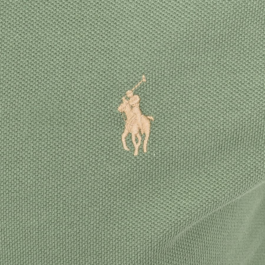 Image number 3 for Ralph Lauren Custom Slim Polo T Shirt Green