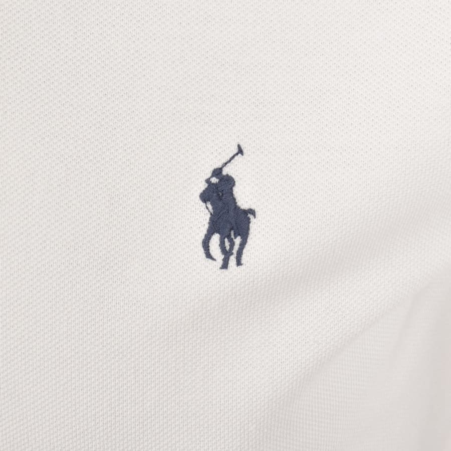 Image number 3 for Ralph Lauren Custom Slim Polo T Shirt Cream