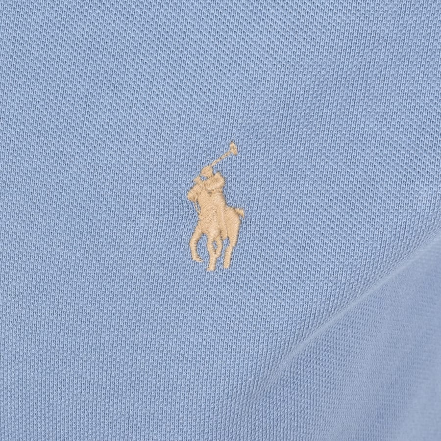 Image number 3 for Ralph Lauren Custom Slim Polo T Shirt Blue
