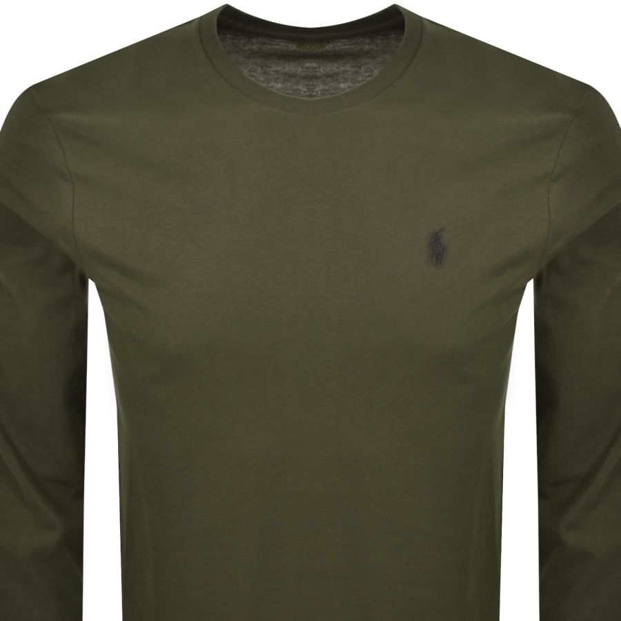 Image number 2 for Ralph Lauren Slim Fit LS T Shirt Green