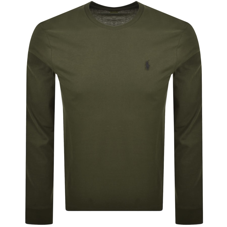 Image number 1 for Ralph Lauren Slim Fit LS T Shirt Green