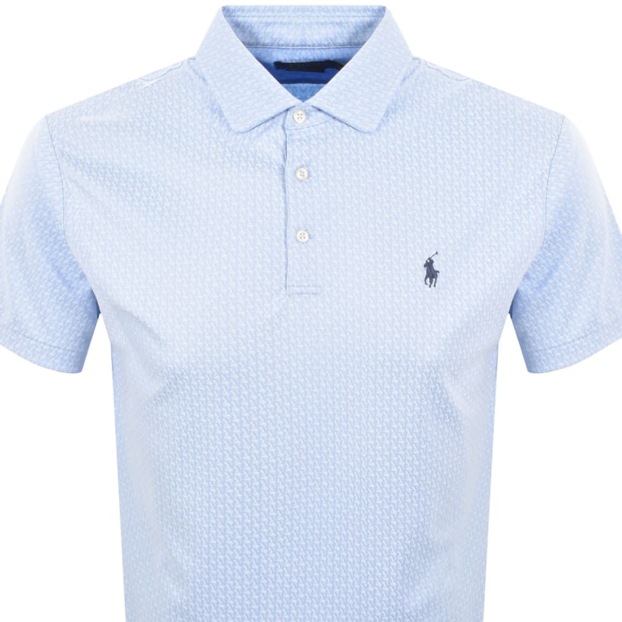 Image number 2 for Ralph Lauren Custom Slim Polo T Shirt Blue