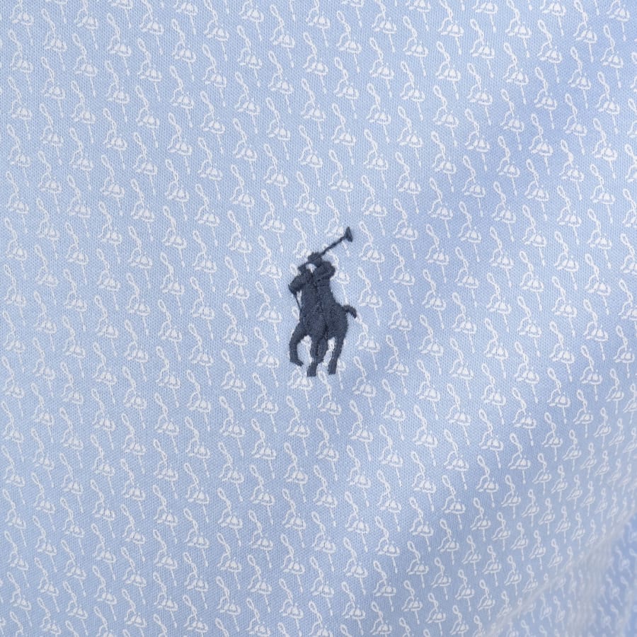 Image number 3 for Ralph Lauren Custom Slim Polo T Shirt Blue