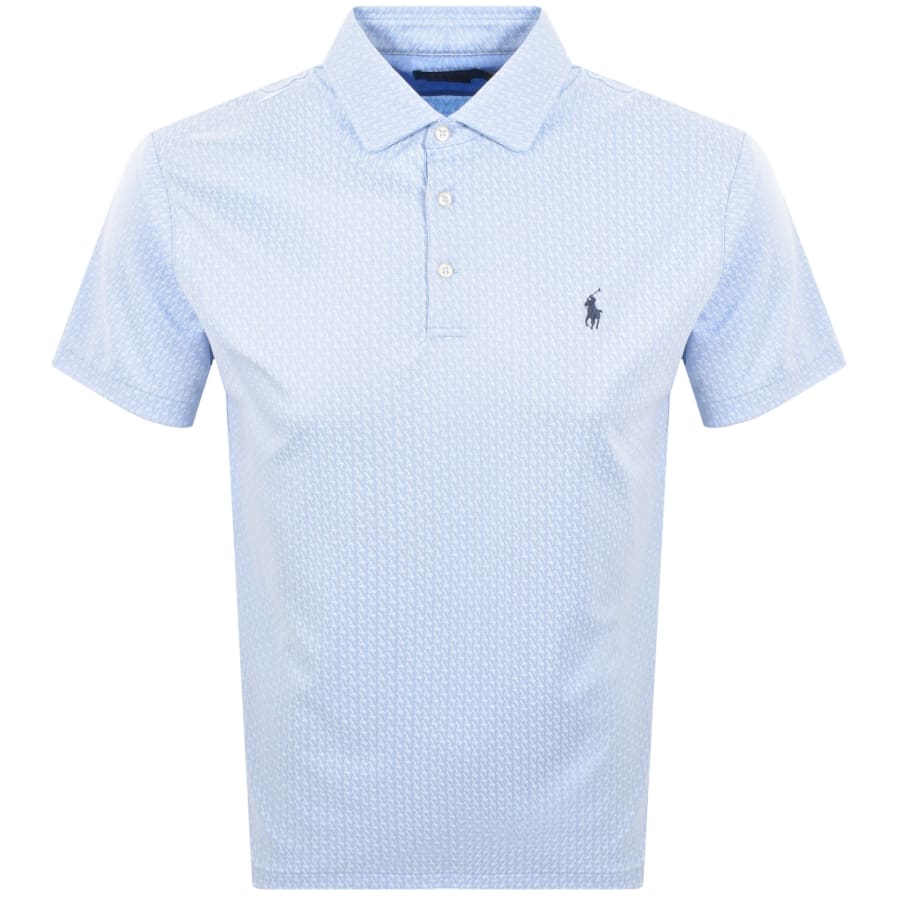 Image number 1 for Ralph Lauren Custom Slim Polo T Shirt Blue