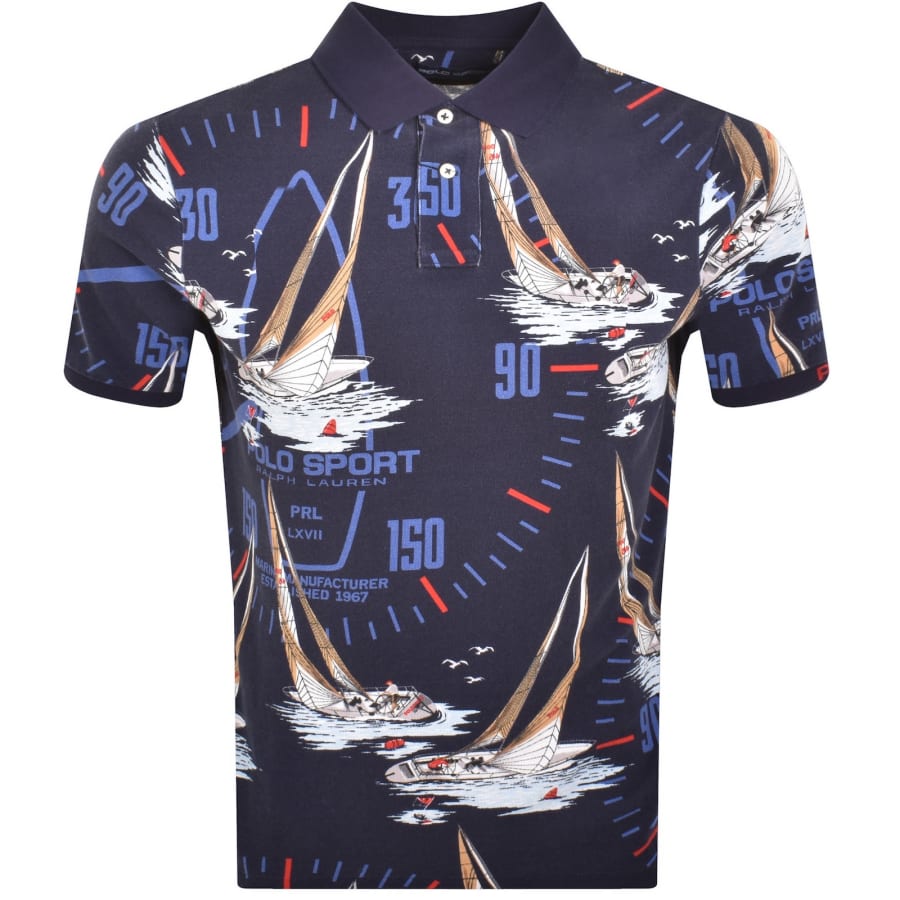 Image number 1 for Ralph Lauren Sailboat SS Polo Navy