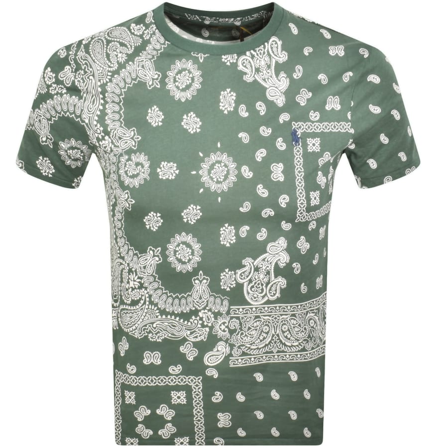 Image number 1 for Ralph Lauren Crew Neck Slim Fit T Shirt Green
