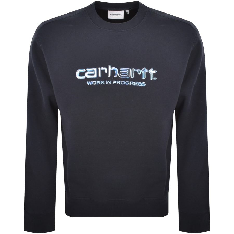 Image number 2 for Carhartt WIP Solar Chrome Sweatshirt Navy