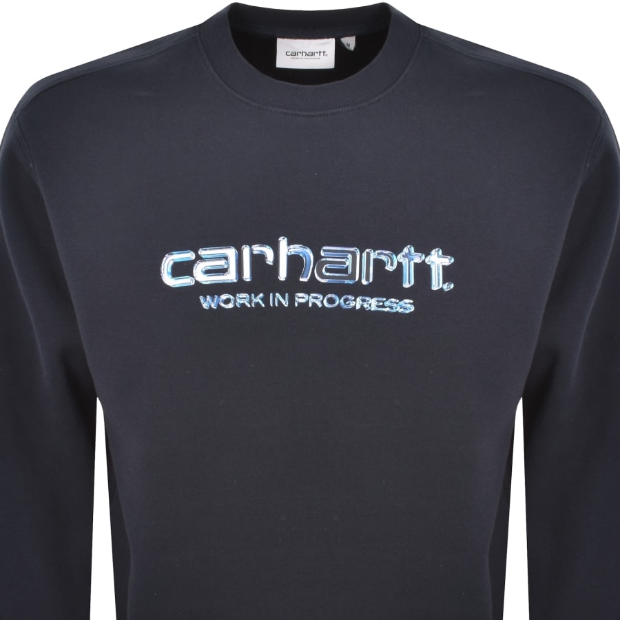 Image number 3 for Carhartt WIP Solar Chrome Sweatshirt Navy