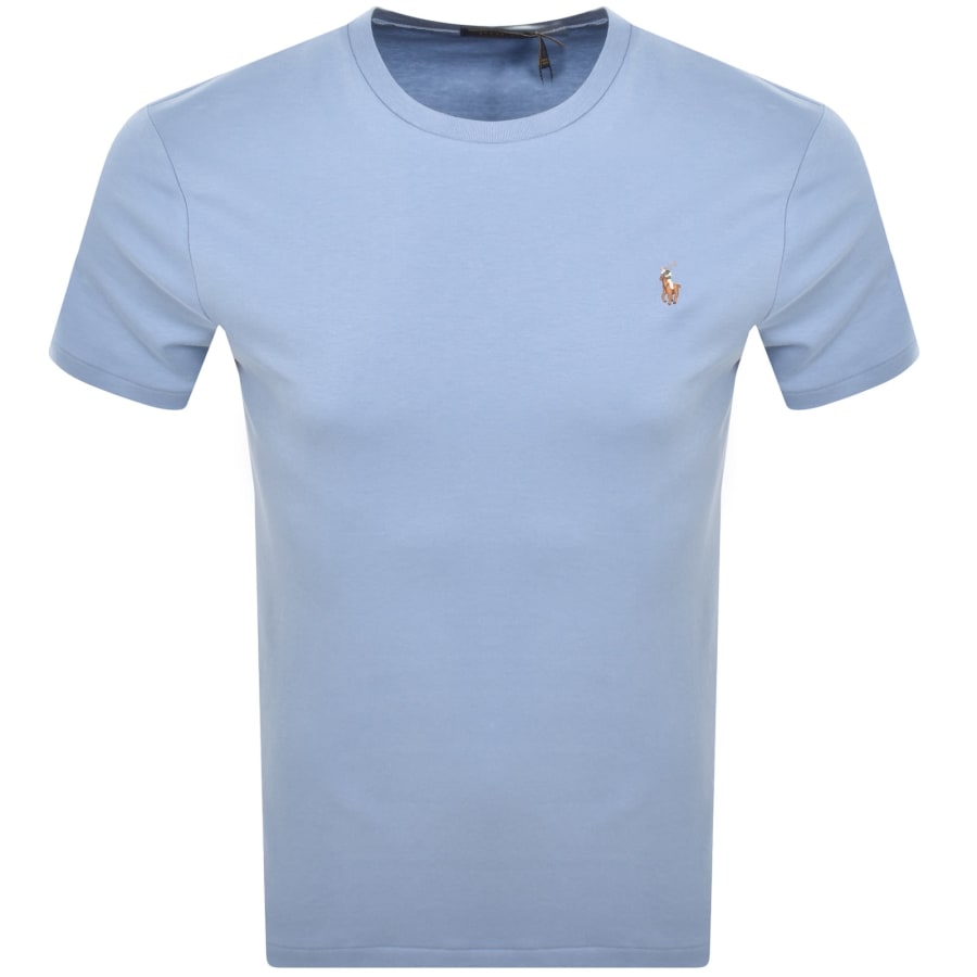 Image number 1 for Ralph Lauren Pima Crew Neck T Shirt Blue