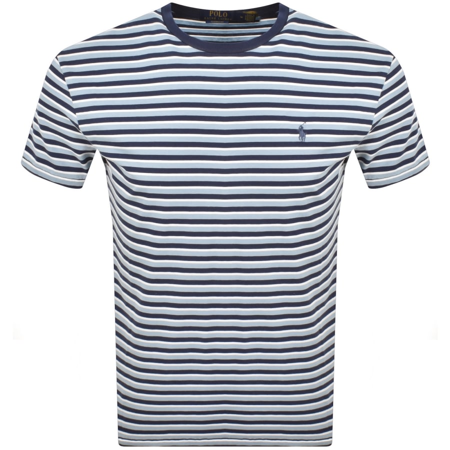 Image number 1 for Ralph Lauren Striped T Shirt Blue