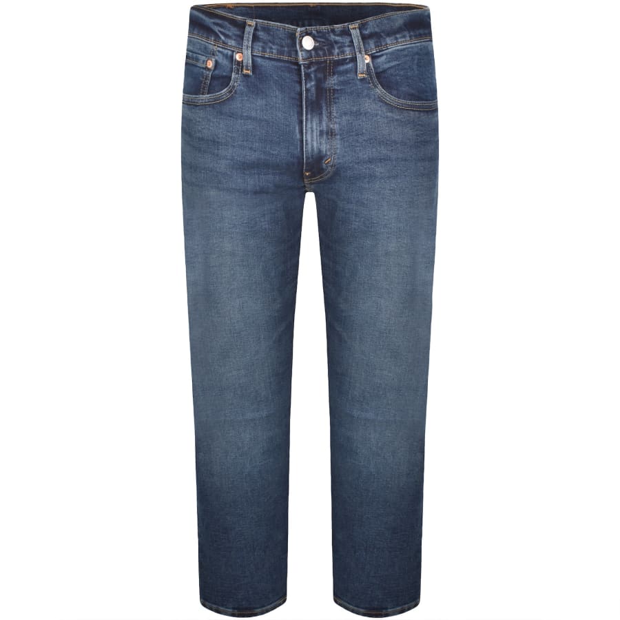 Image number 2 for Levis 502 Tapered Mid Wash Jeans Blue