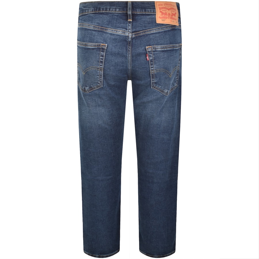 Image number 3 for Levis 502 Tapered Mid Wash Jeans Blue