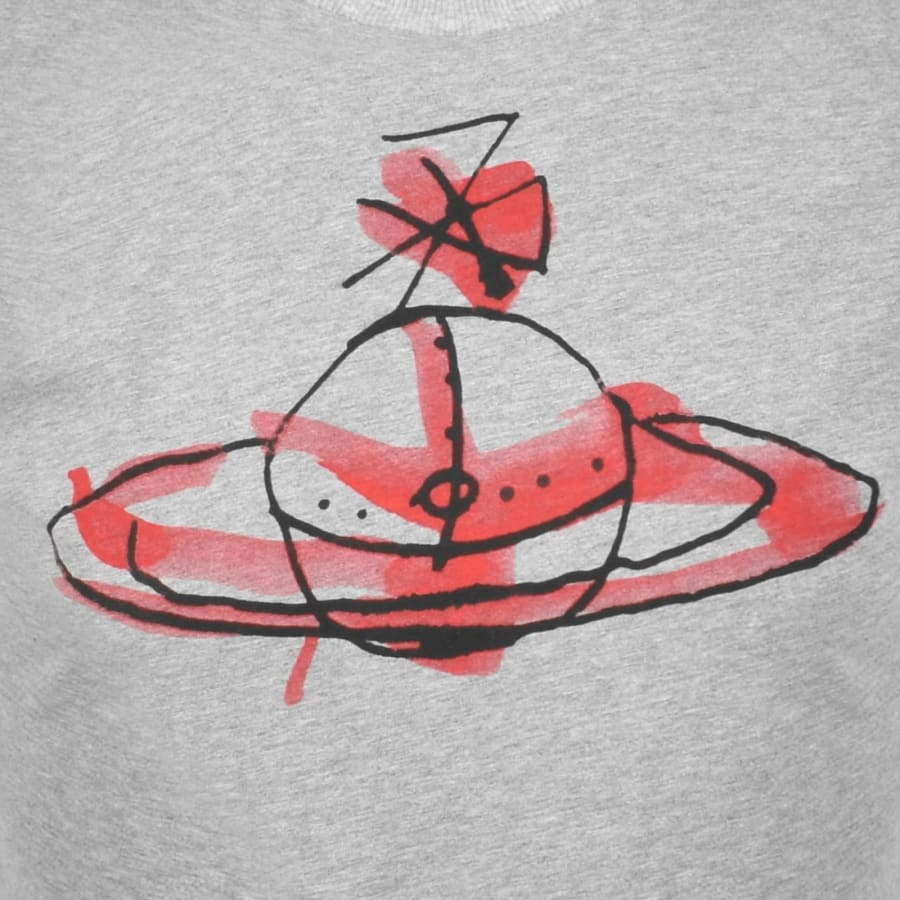 Image number 3 for Vivienne Westwood Drawn Orb Muscle Vest Grey