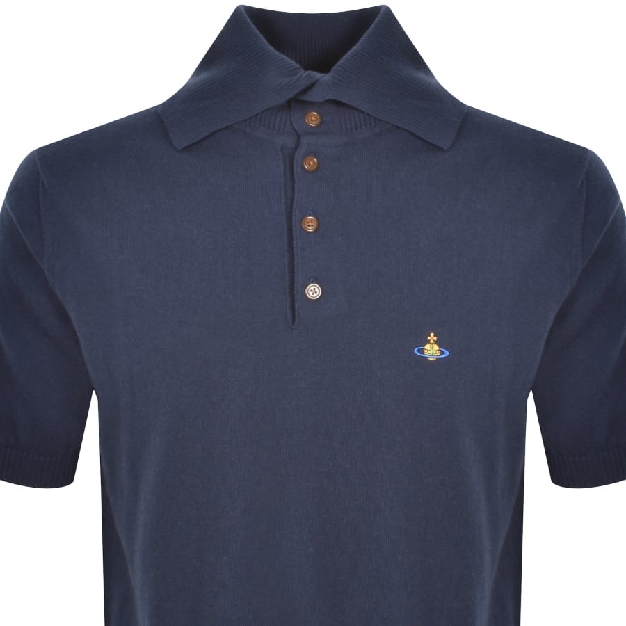 Image number 2 for Vivienne Westwood Knit Polo Navy