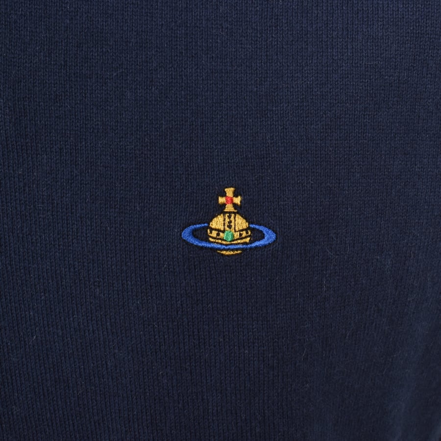 Image number 3 for Vivienne Westwood Knit Polo Navy