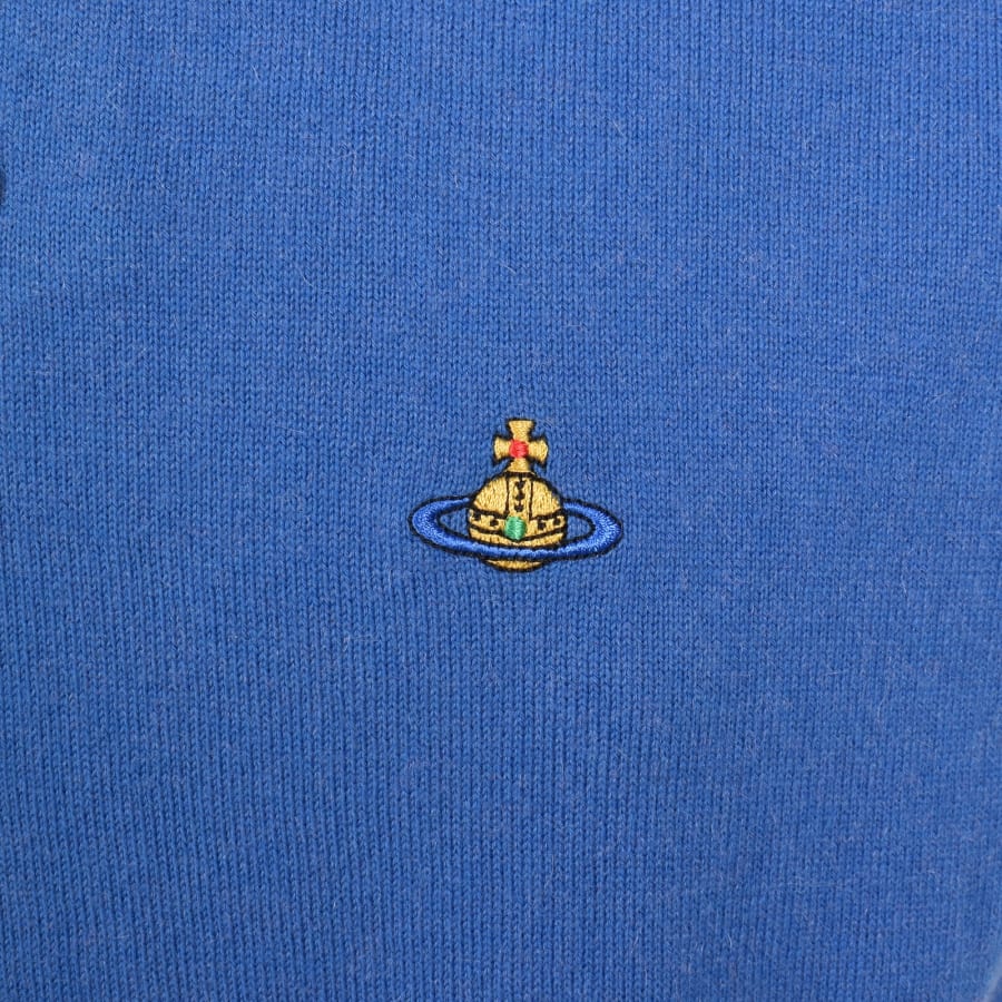 Image number 3 for Vivienne Westwood Knit Polo Blue