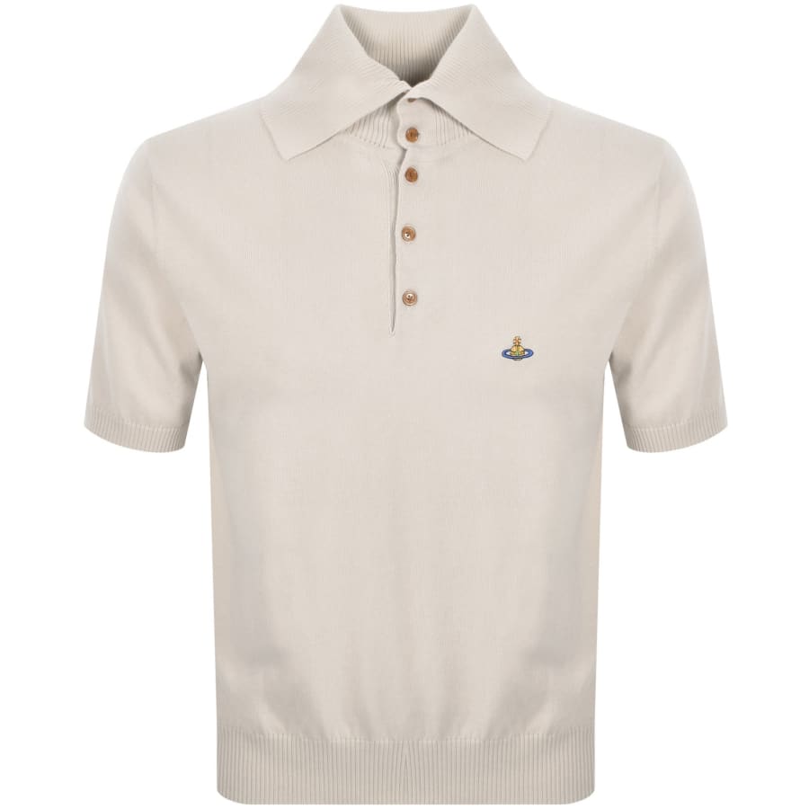 Image number 1 for Vivienne Westwood Knit Polo Dusty White